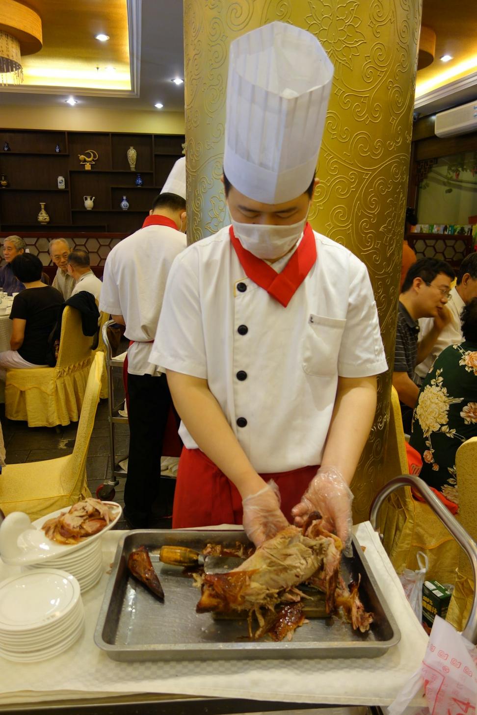Chef preparing dish